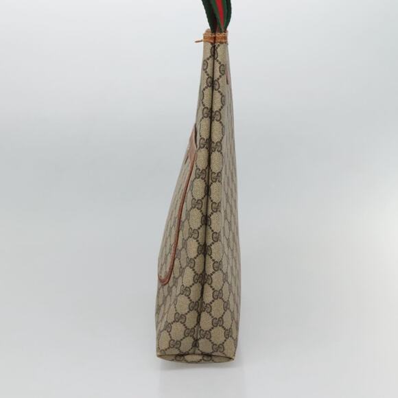 GUCCI GG Supreme Web Sherry Line Tote Bag Pvc Beige Gold 39 002 39 002 - Picture 5 of 16